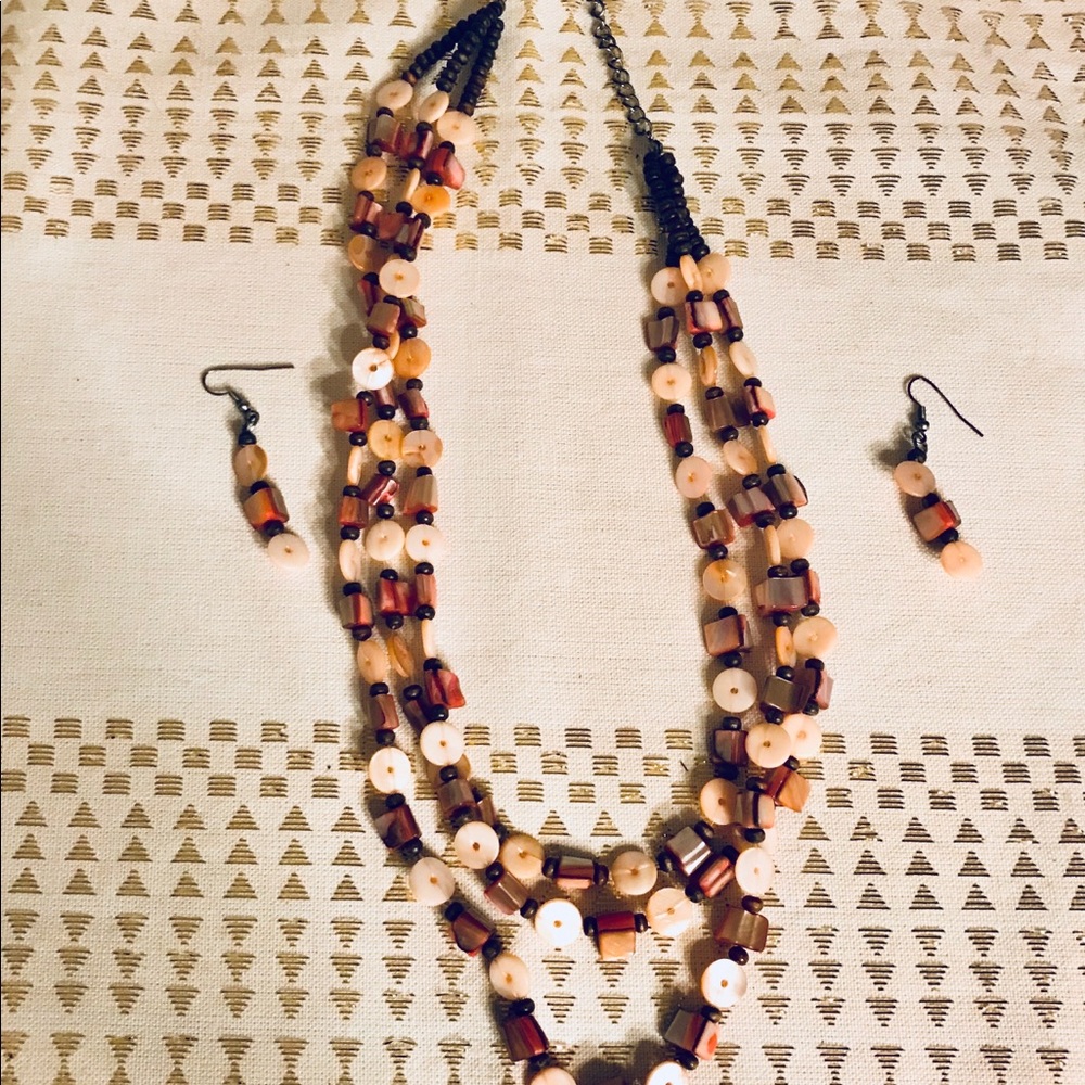 Necklace and earrings